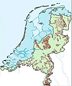 het droge deel van Nederland